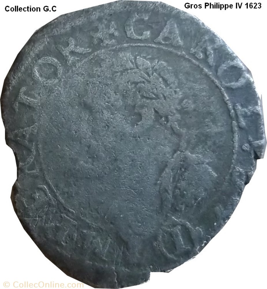 Gros Philippe IV 1623 monnaie feodale a gros philippe iv 1623