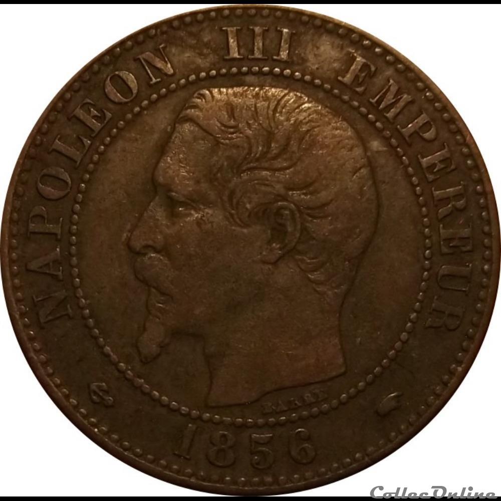 2 Centimes Napoléon III Tête Nue 1856 A monnaie france moderne 2 centimes napoleon iii tete nue 1856 a