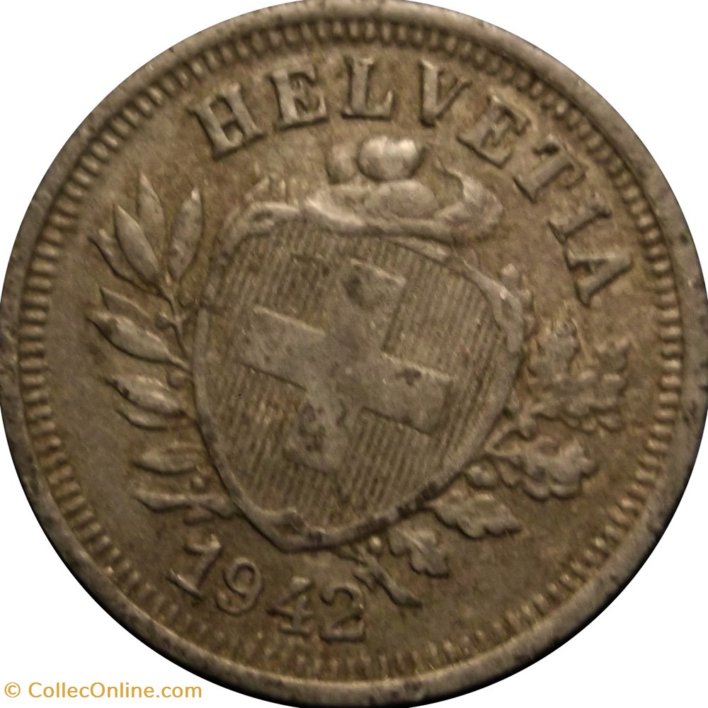 monnaies europe medievale a suisse 1 centime croix suisse 1942 berne b