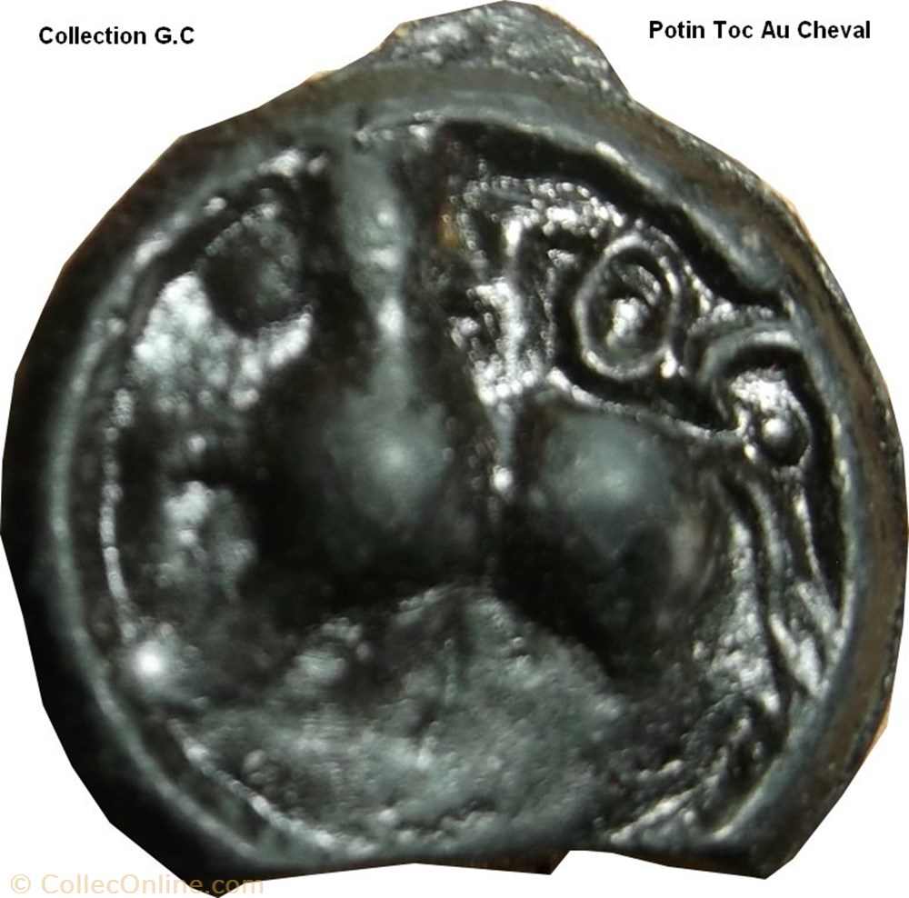 Potin Toc Au Cheval monnaie antique av jc ap gauloise potin toc au cheval