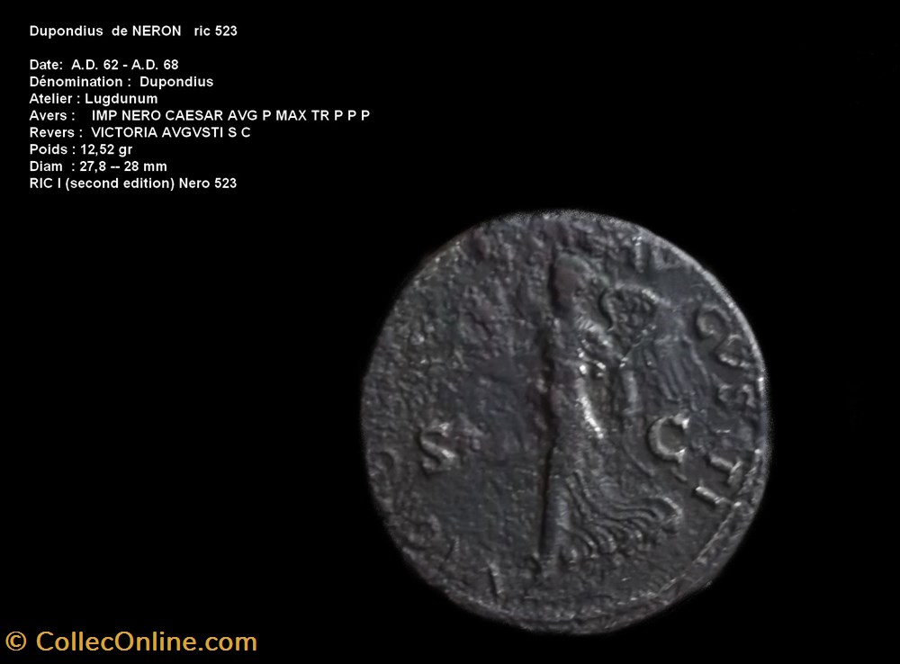 Dupondius de NERON RIC I (second edition) Nero 523 monnaies antiques a romaines republicaines imperiales dupondius de neron ric i second edition nero 523