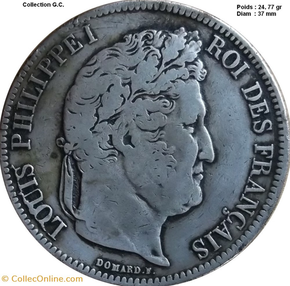 5 francs IIe type Domard 1832 MA Marseille monnaies monde france 5 francs iie type domard 1832 ma marseille