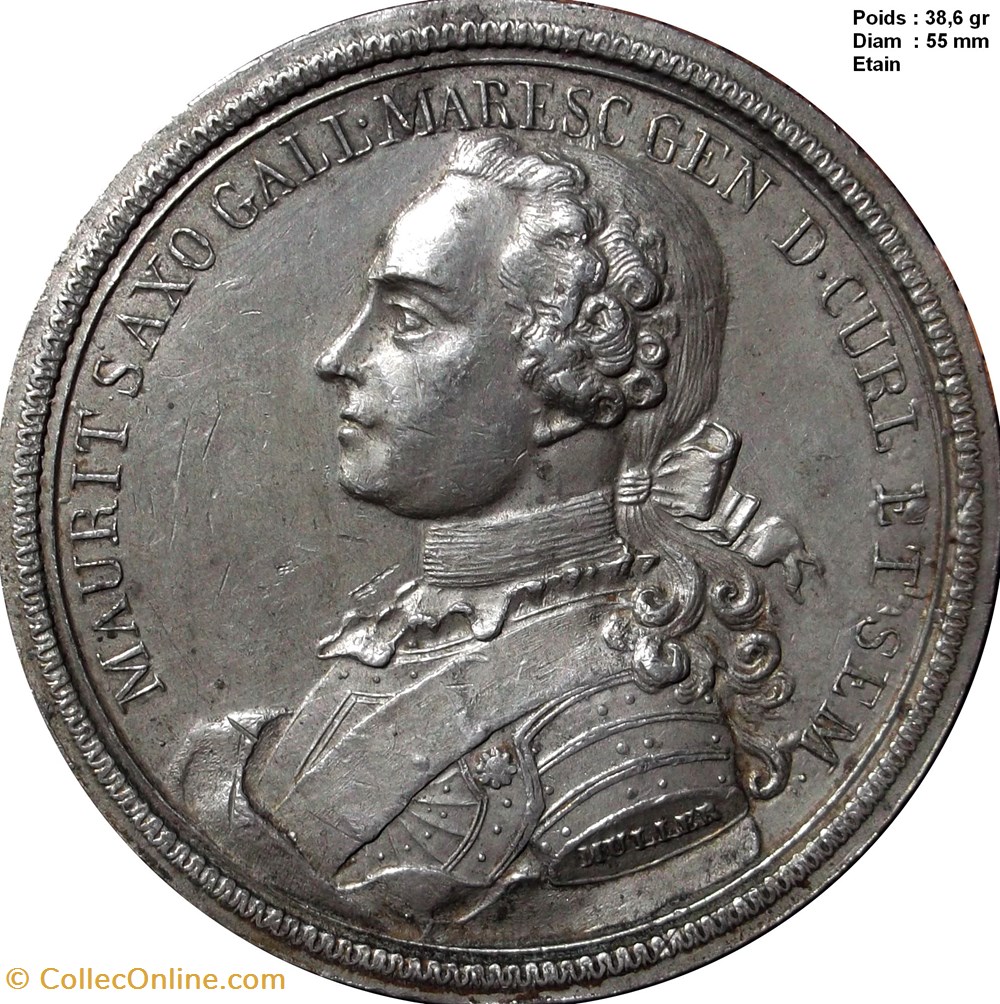 medailles louis xv dit le bien aime medaille du mausolee du marechal maurice de saxe