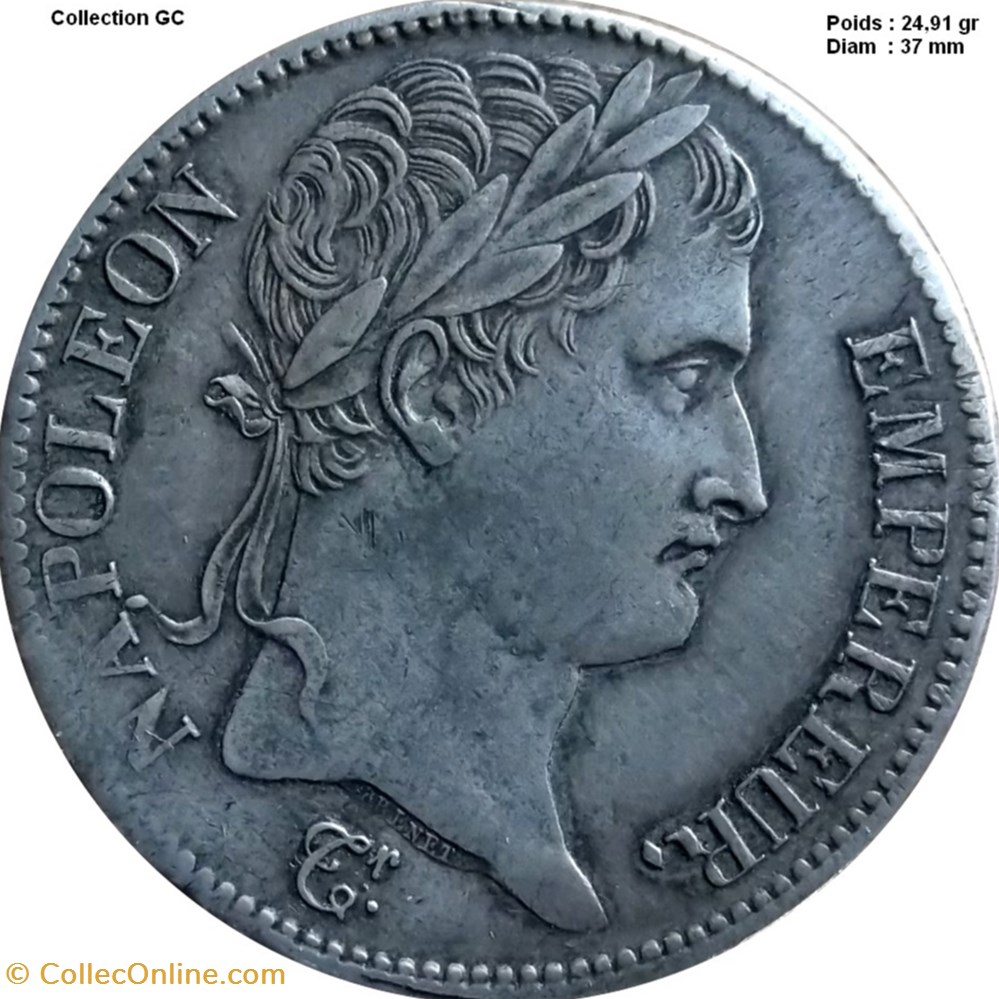 5 francs Napoléon Empereur, Empire français 1811 BB monnaies monde france 5 francs napoleon empereur empire francais 1811 bb
