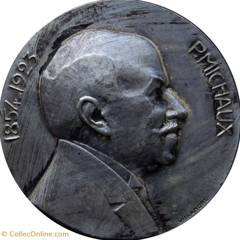 Médaille : P. MICHAUX 1854 / 1923 F.S.C.F. Dévouement federal medailles medaille p michaux 1854 1923 f s c f devouement federal