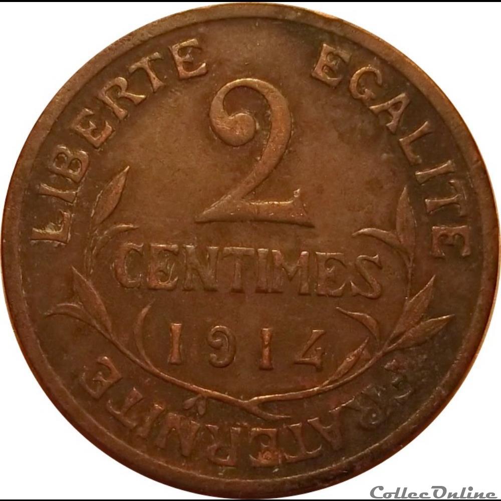 Deux Centimes Daniel Dupuis 1914 monnaie france moderne deux centimes daniel dupuis 1914