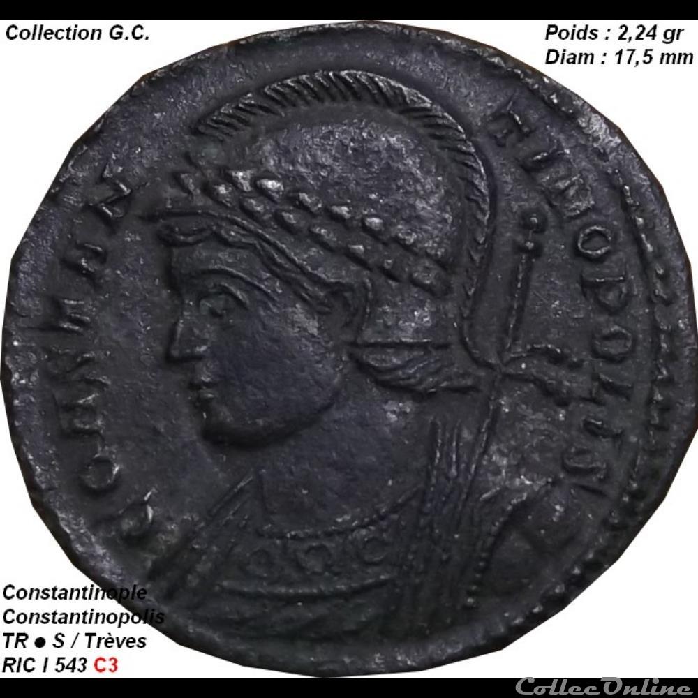 CONSTANTINOPOLIS RIC 543 monnaie antique romaine constantinopolis ric 543