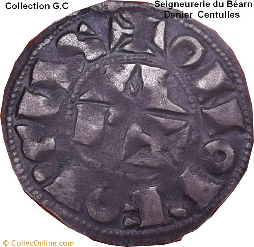 SEIGNEURIE DE BÉARN - LES CENTULLES Denier ou centulle ou morlan monnaie feodale seigneurie de bearn les centulles denier ou centulle ou morlan