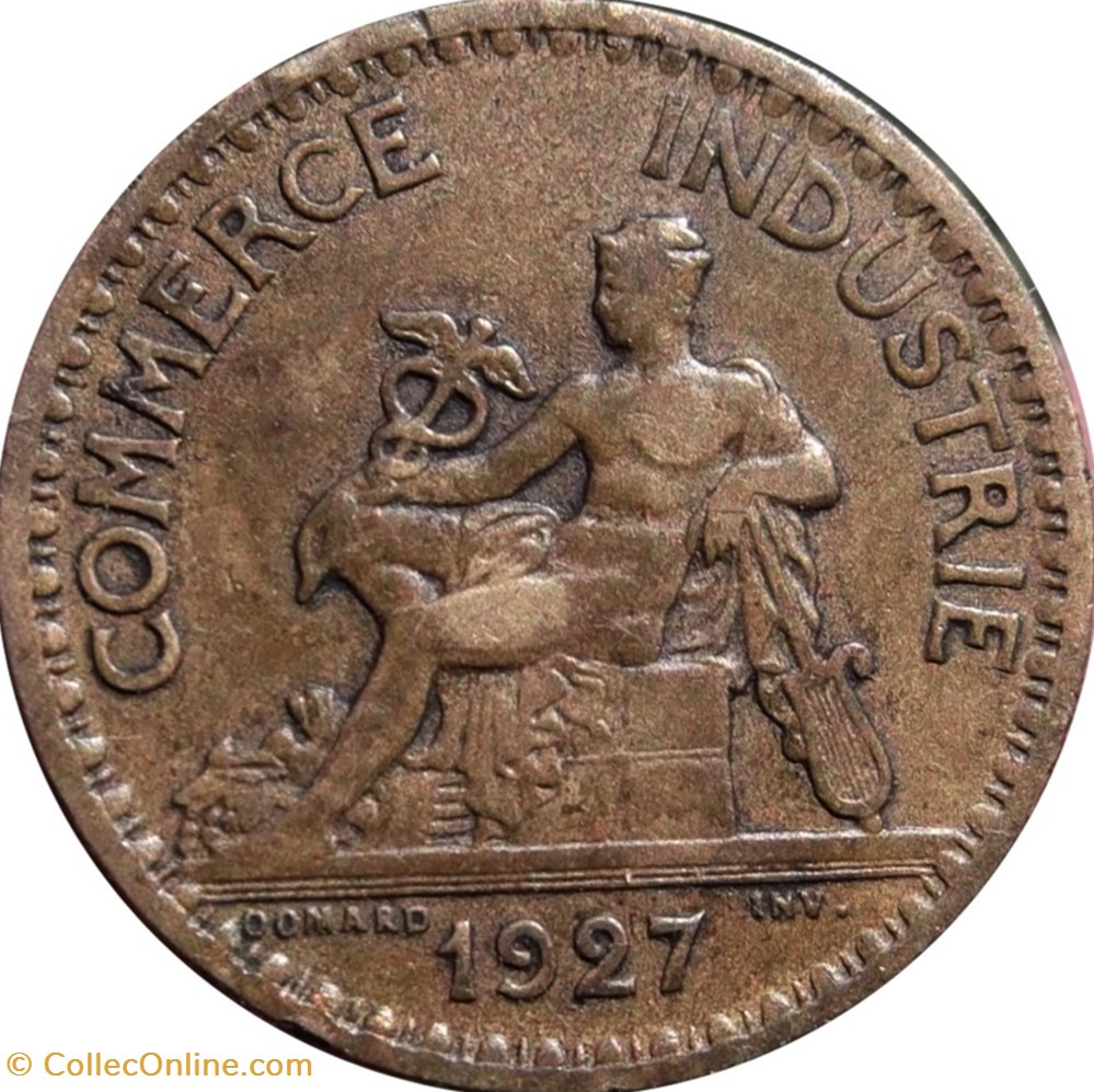 1 franc Chambres de Commerce 1927 monnaies 1 franc chambres de commerce 1927