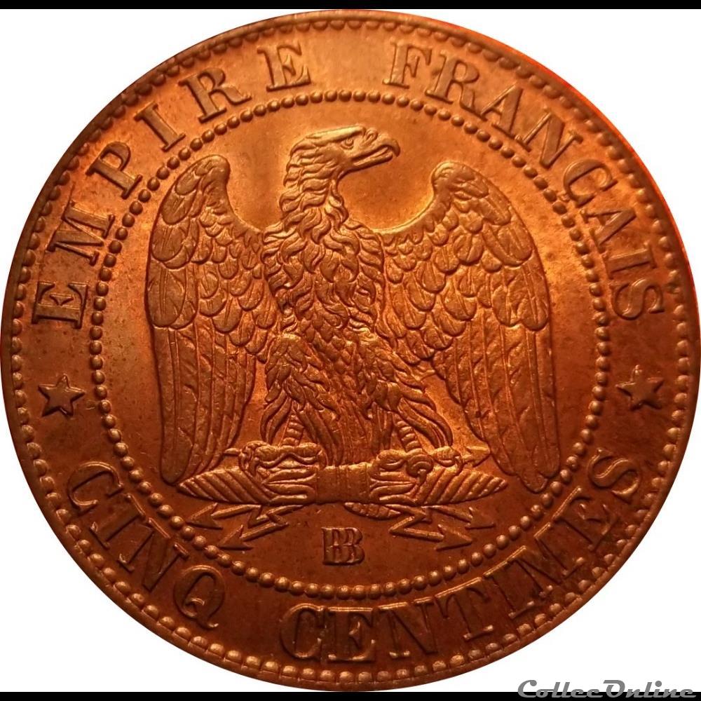 5 Centimes 1861 BB monnaie antique romaine 5 centimes 1861 bb