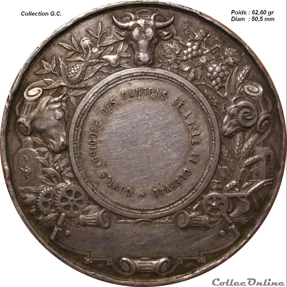medaille france er empire numismatique agricole