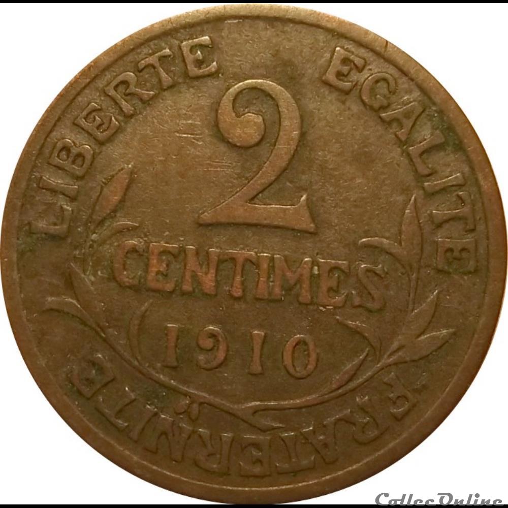 Deux Centimes Daniel Dupuis 1910 monnaie france moderne deux centimes daniel dupuis 1910