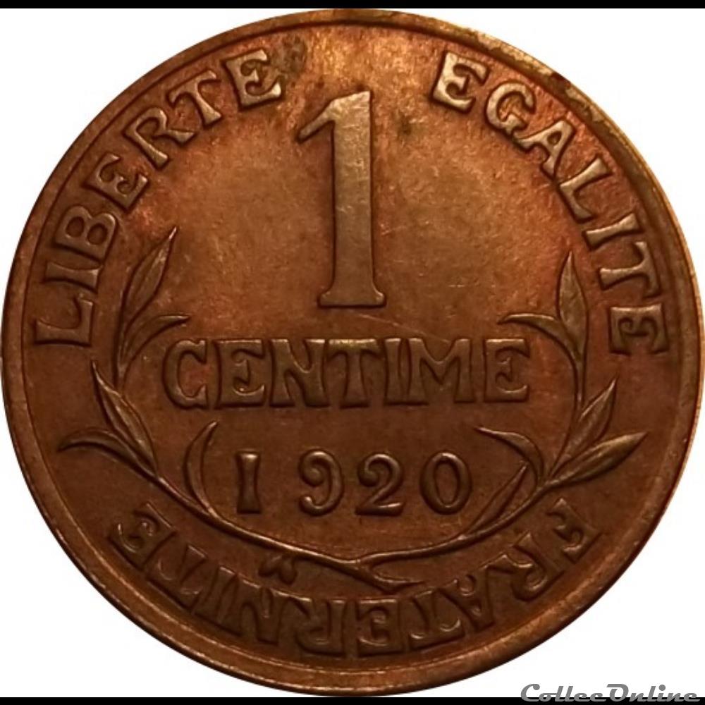 1 Centime Daniel Dupuis 1920 monnaie antique romaine 1 centime daniel dupuis 1920