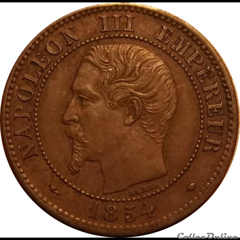 2 Centimes Napoléon III Tête Nue 1854 MA monnaie france moderne 2 centimes napoleon iii tete nue 1854 ma