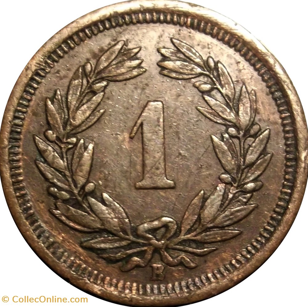 SUISSE 1 Centime (Rappen) Croix Suisse 1910 Berne monnaies europe medievale suisse 1 centime rappen croix suisse 1910 berne