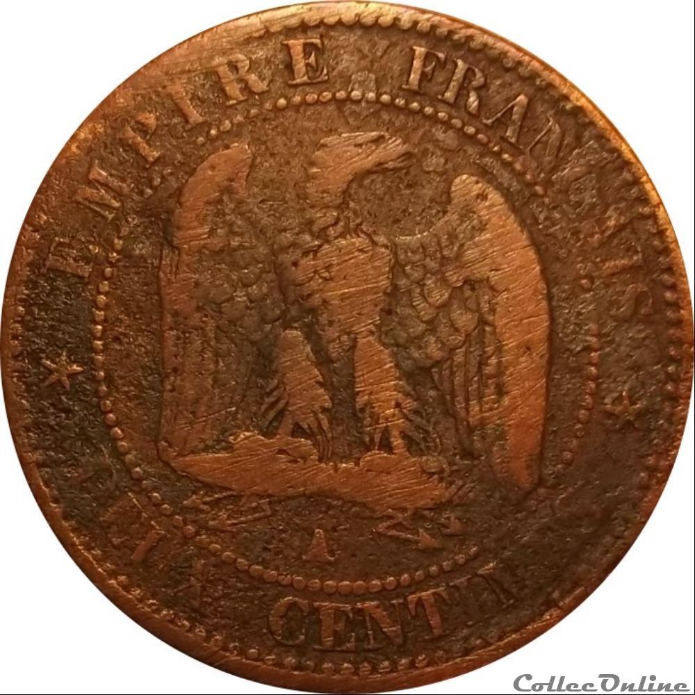 2 Centimes Napoléon III Tête Nue 1855 Ancre monnaie france moderne 2 centimes napoleon iii tete nue 1855 ancre
