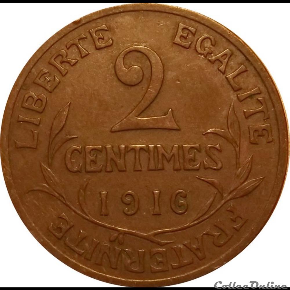 Deux Centimes Daniel Dupuis 1916 monnaie france moderne deux centimes daniel dupuis 1916