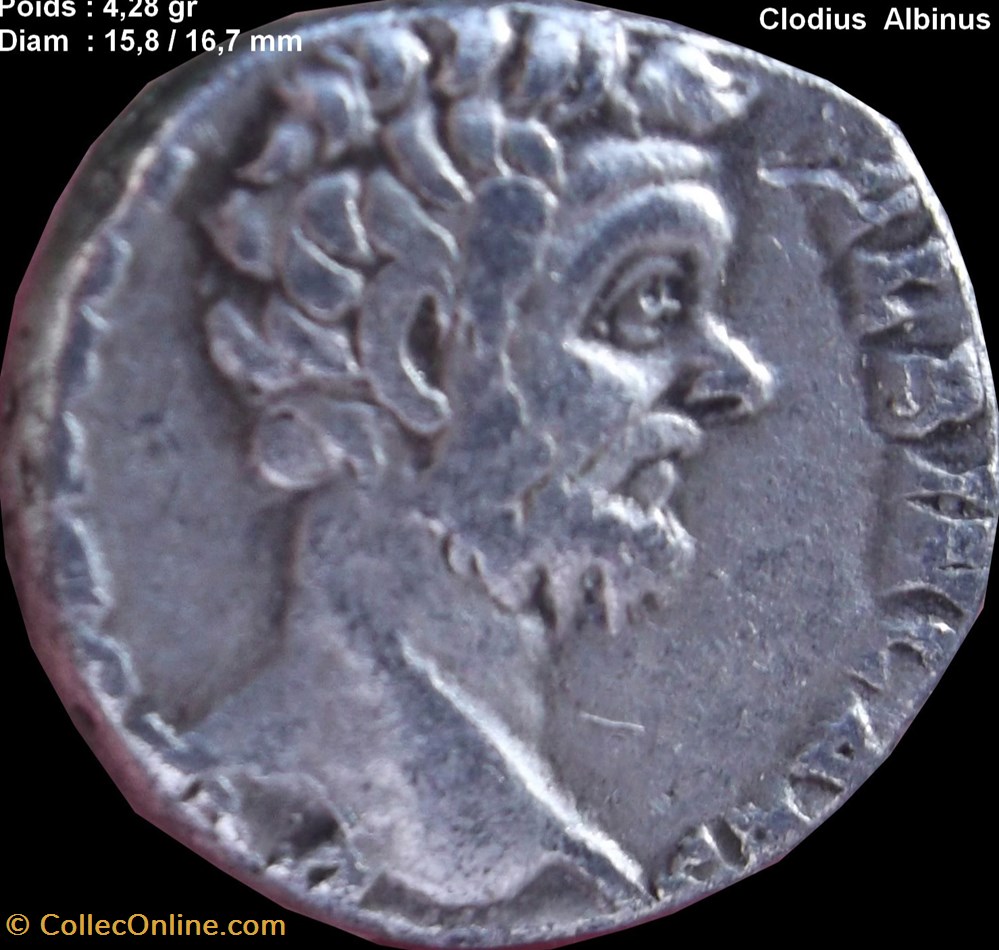 monnaies antiques romaines imperiales et republicaines denier clodius albinus