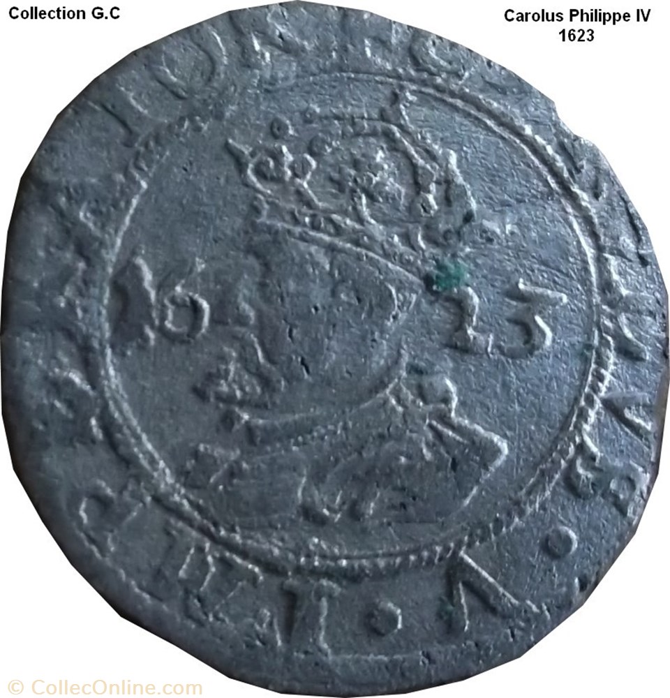 Carolus Philippe IV 1623 monnaies europe medievale carolus philippe iv 1623