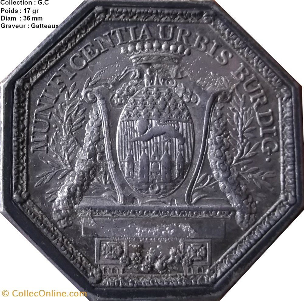jeton récompense de la ville de Bordeaux monnaie monde pologne jeton recompense de la ville de bordeaux