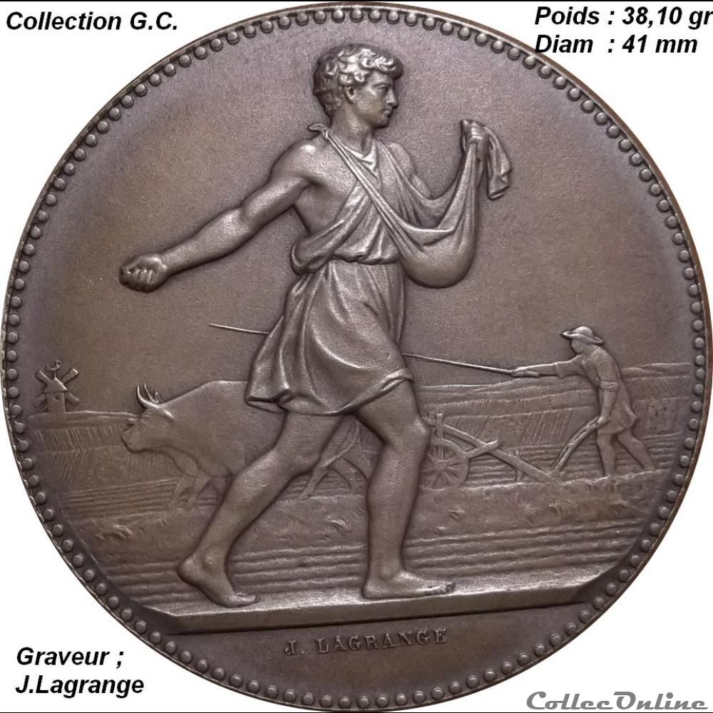 medaille france romaine numismatique agricole