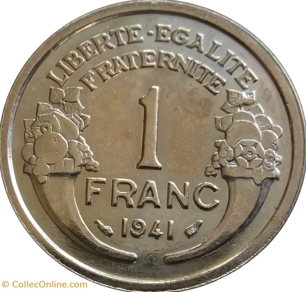 monnaies 1 franc morlon 1941 paris f 219 12