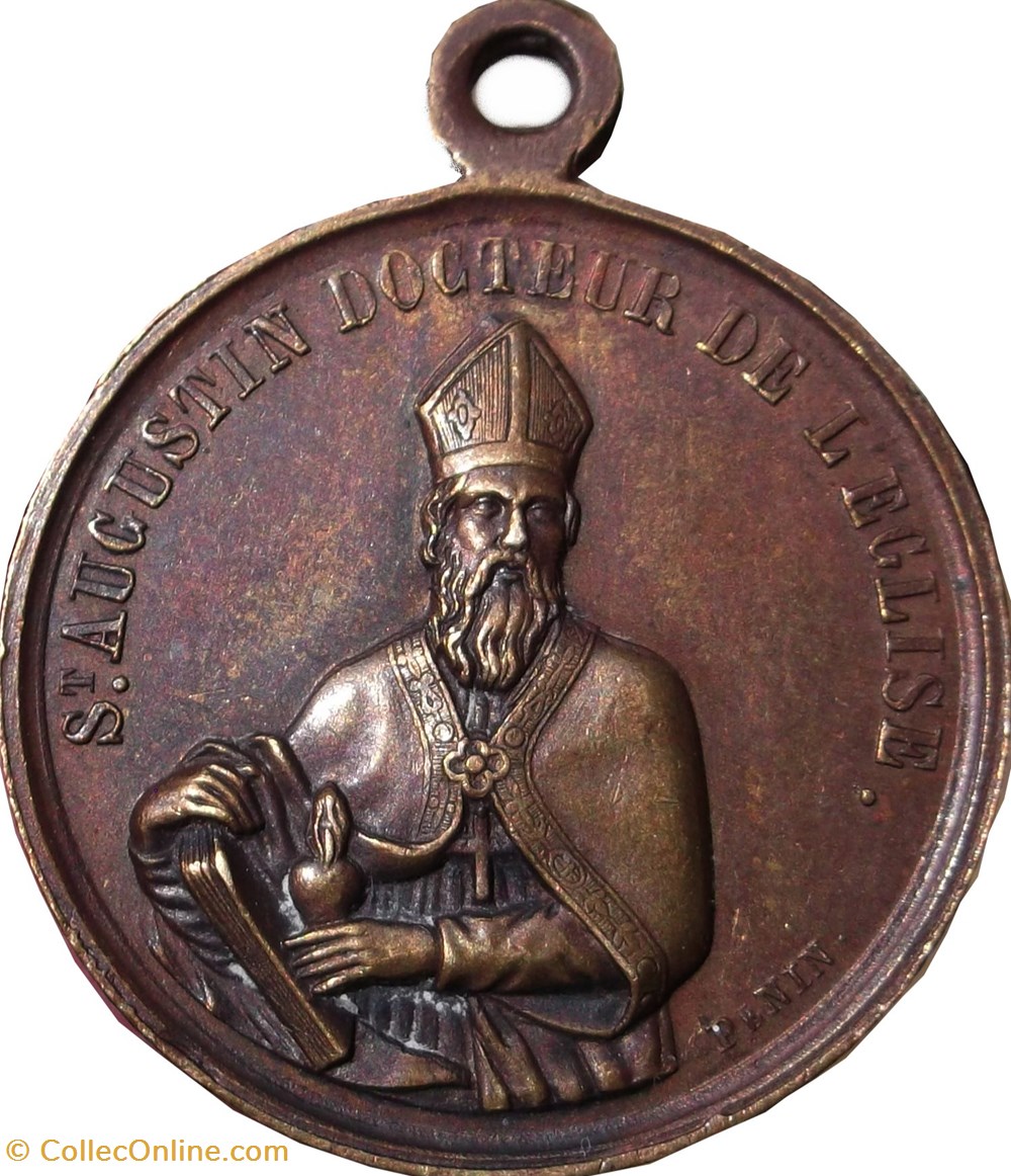 Médaille : Saint Augustin HYPPONE 1842 medailles medaille saint augustin hyppone 1842