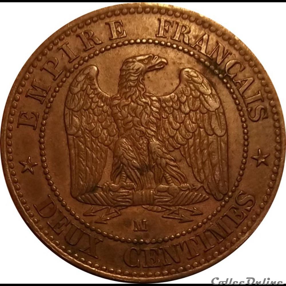 2 Centimes Napoléon III Tête Nue 1854 MA monnaie france moderne 2 centimes napoleon iii tete nue 1854 ma