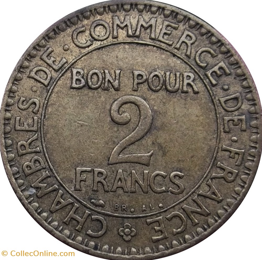 2 francs Chambres de Commerce 1926 monnaies france 2 francs chambres de commerce 1926