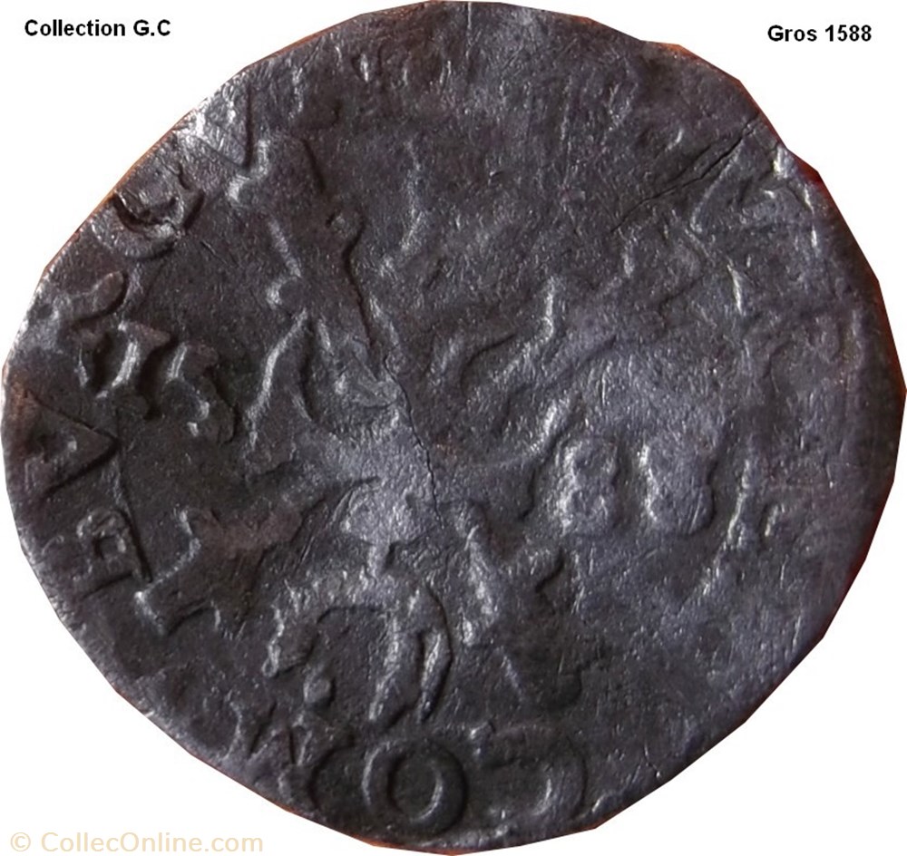 Gros Philippe II 1588 monnaie feodale a gros philippe ii 1588