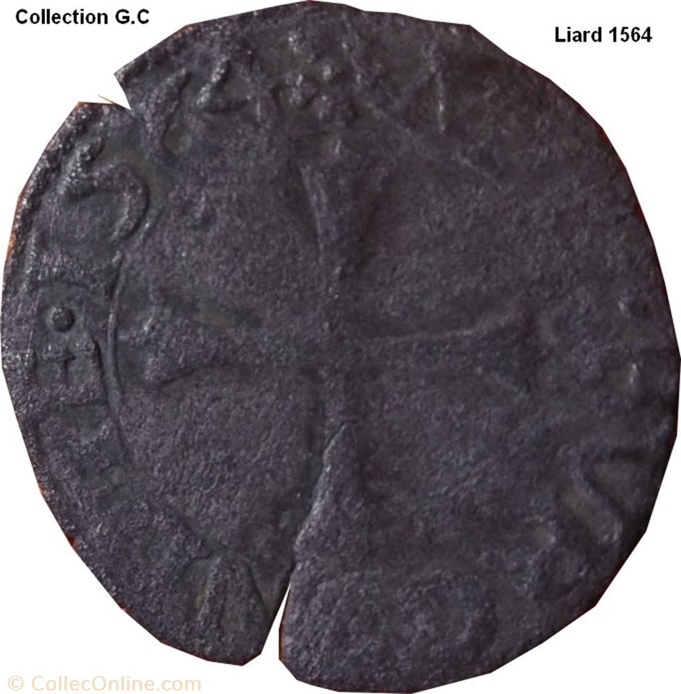 Liard Philippe II 1564 monnaie feodale liard philippe ii 1564