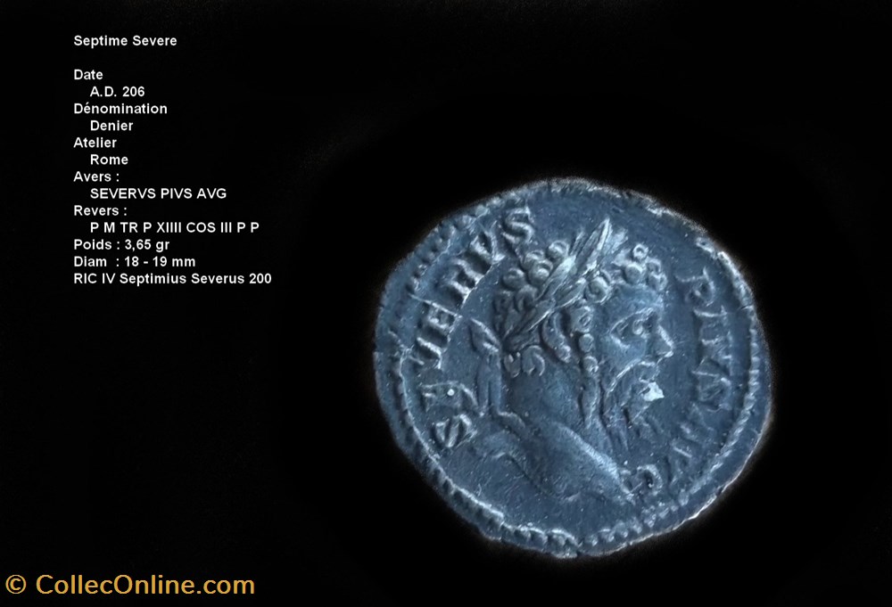 SEPTIME SEVERE RIC 200 monnaies antiques a romaines republicaines imperiales septime severe ric 200