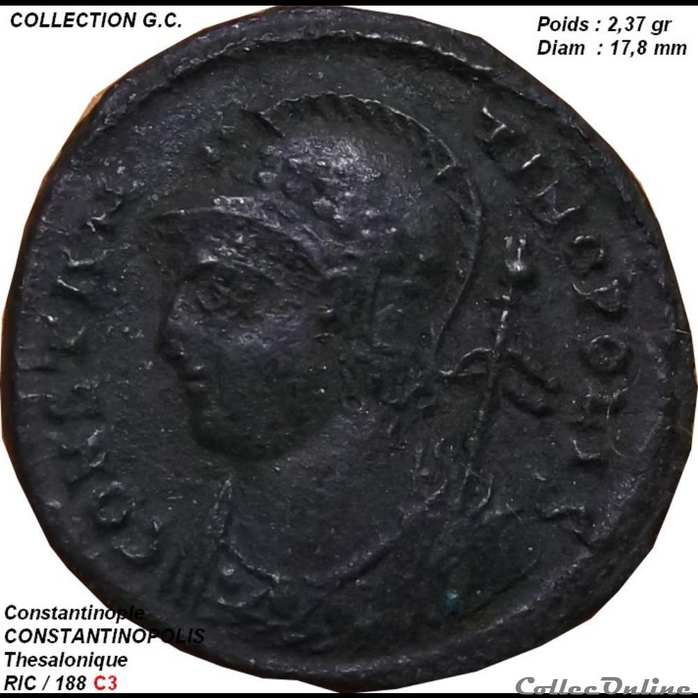 CONSTANTINOPOLIS RIC 188 monnaie antique romaine constantinopolis ric 188