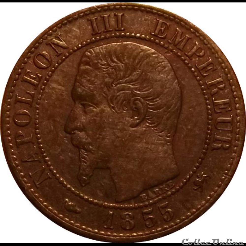 1 Centime Napoléon III 1855 D monnaie 1 centime napoleon iii 1855 d