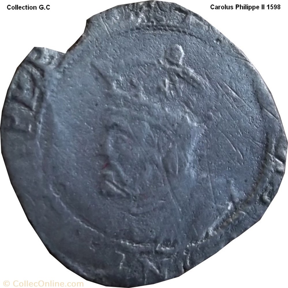 Carolus Philippe II 1598 monnaie feodale carolus philippe ii 1598