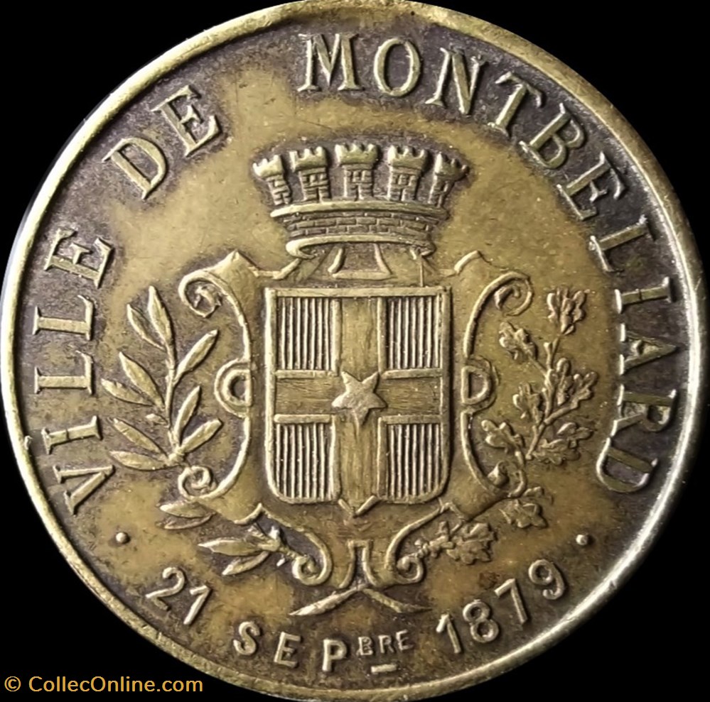 medailles medaille commemorative ou jeton ville de montbeliard