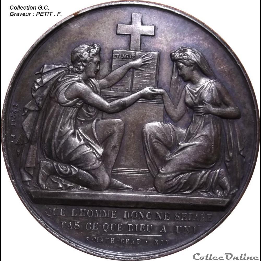 france er empire medaille de mariage