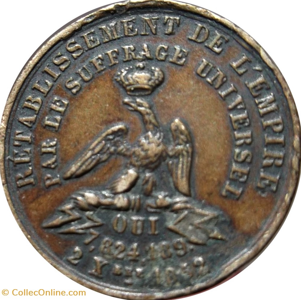 Napoléon III rétablissement de l'empire monnaies monde pologne napoleon iii retablissement de empire