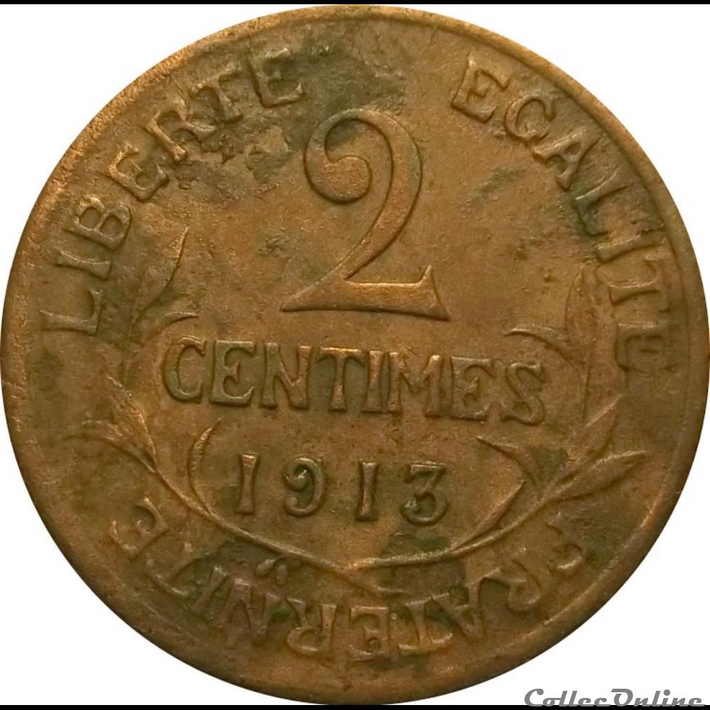 Deux Centimes Daniel Dupuis 1913 monnaie france moderne deux centimes daniel dupuis 1913