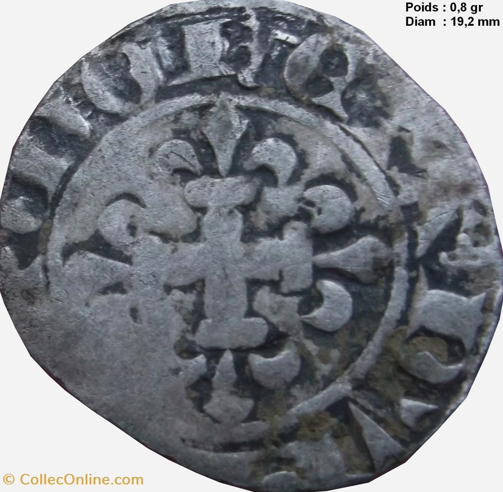 PHILIPPE VI DE VALOIS Double parisis, 1er type monnaies europe medievale france feodales philippe vi de valois double parisis 1er type