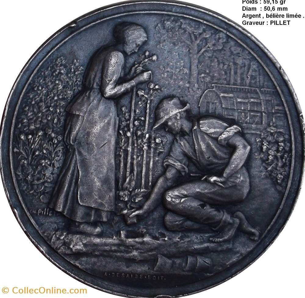 Médaille : société d'horticulture agriculture de viticulture de MAULE medailles medaille societe horticulture agriculture de viticulture de maule