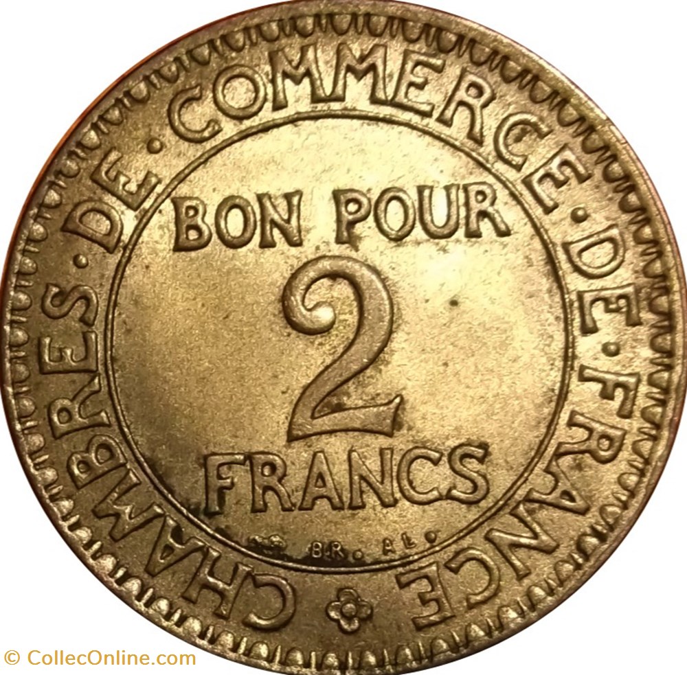 2 francs Chambres de Commerce 1923 monnaies france 2 francs chambres de commerce 1923