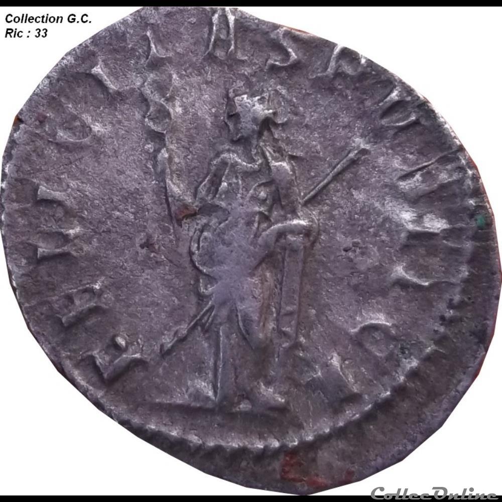 monnaie antique romaine trebonien galle ne en 206 a perouse italie assassine en 253 a terni italie