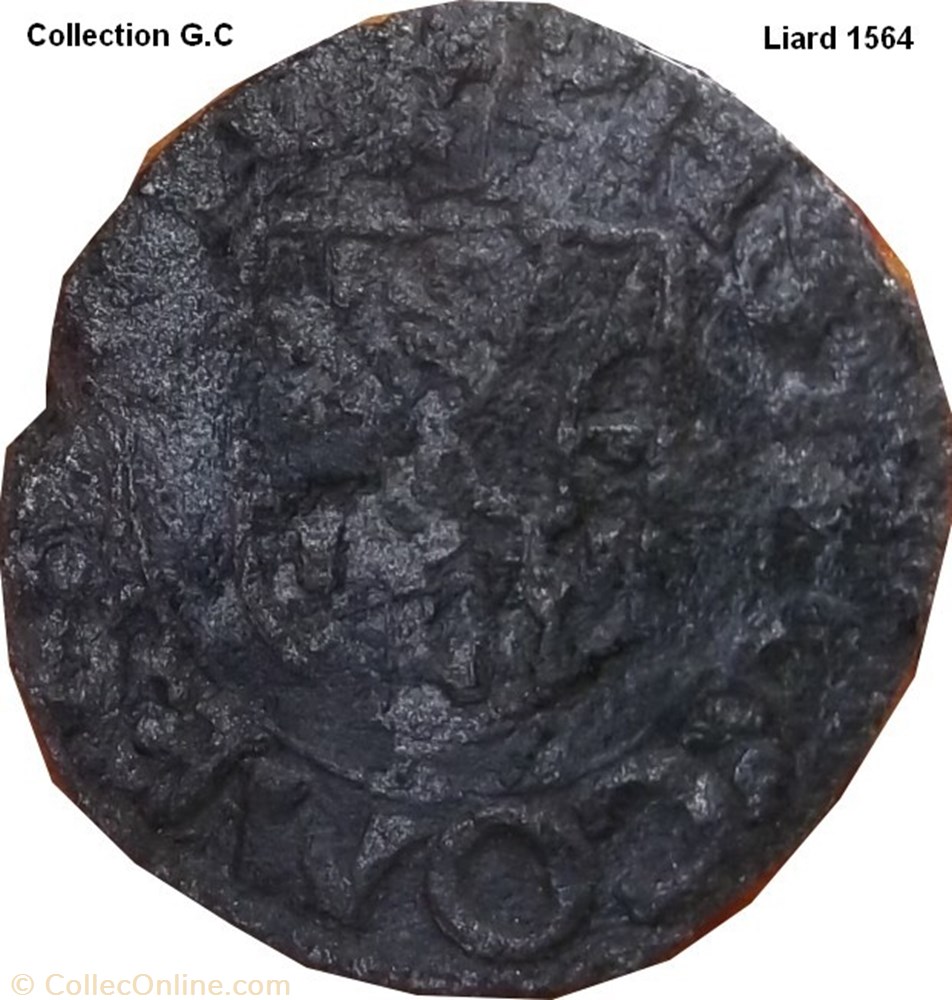 Liard Philippe II 1564 monnaie feodale liard philippe ii 1564
