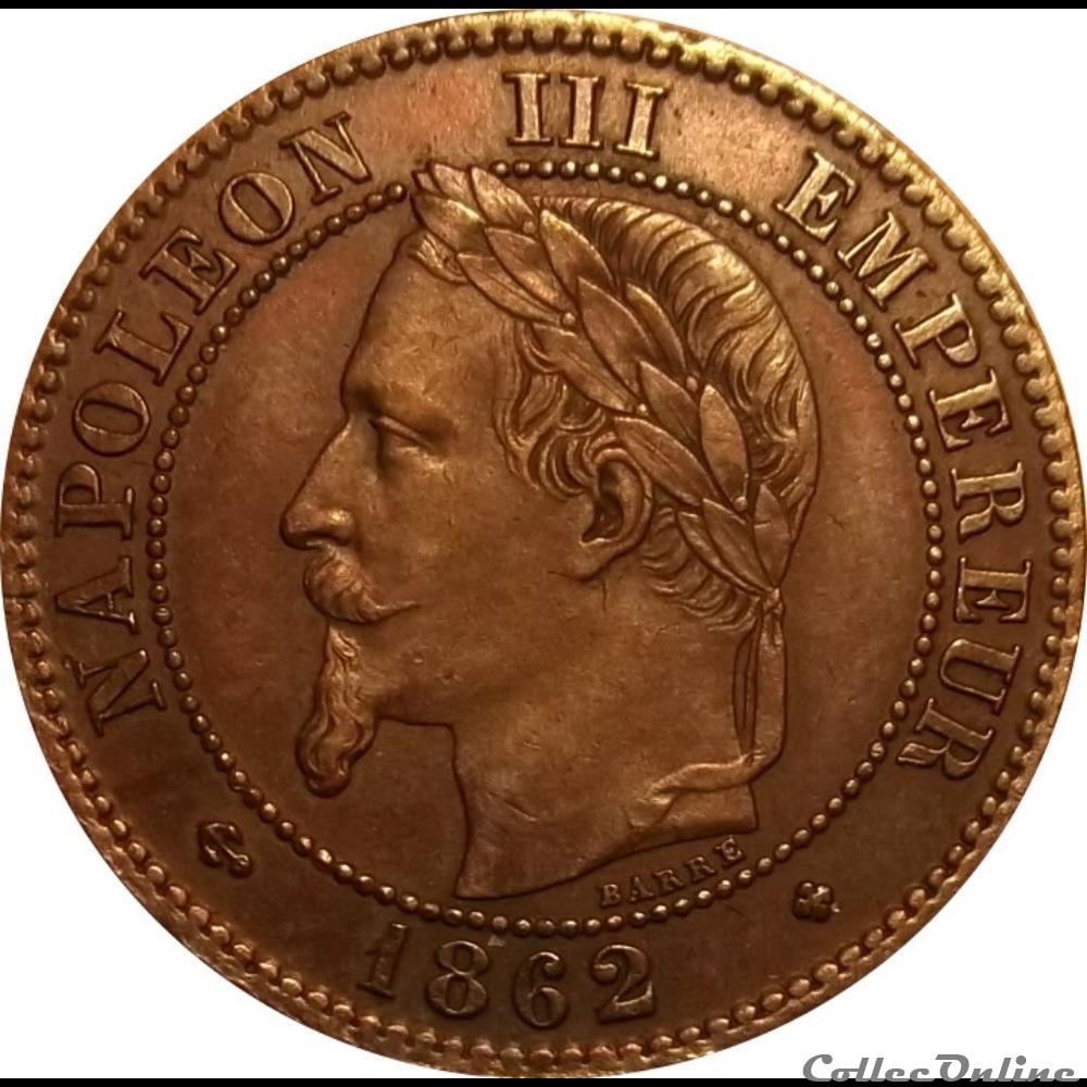 2 Centimes Napoléon III Tête Laurée Buste Définitif 1862 petit bb monnaie france moderne 2 centimes napoleon iii tete lauree buste definitif 1862 petit bb