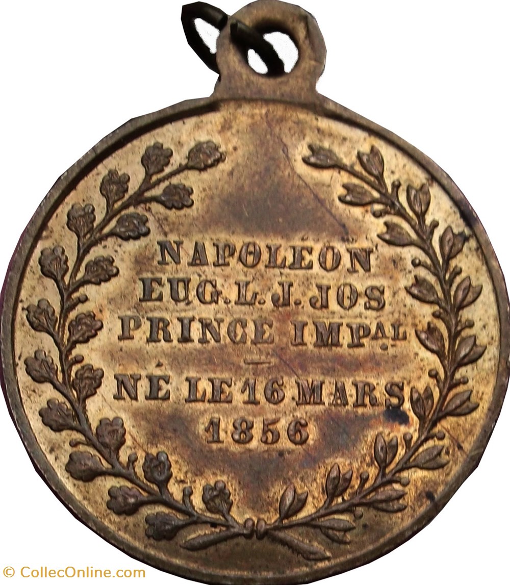 Baptême du Prince impérial Napoléon Eugène Louis Jean Joseph (1856-1879), 14 juin 1856 medailles bapteme du prince imperial napoleon eugene louis jean joseph 1856 1879 14 juin 1856