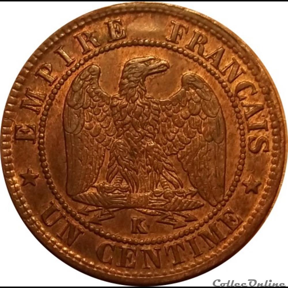 1 Centime Napoléon Tete Laurée 1862 K monnaie france moderne 1 centime napoleon tete lauree 1862 k
