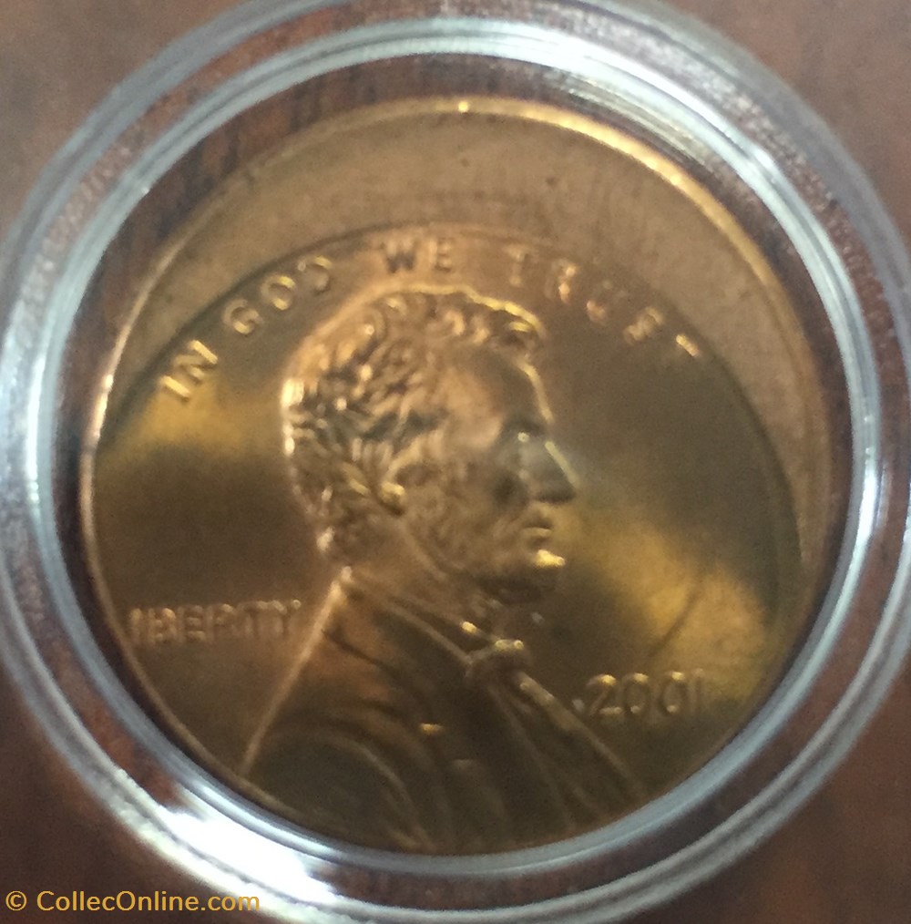 2001 P OFF CENTER STRIKE 1 CENT coins 2001 p off center strike 1 cent