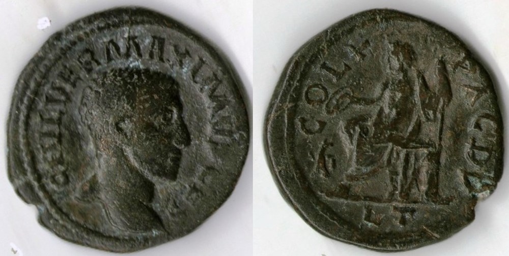 235-238 Maximus Caeser, Zeus, AE24 coins ancient to romans provincial 235 238 maximus caeser zeus ae24