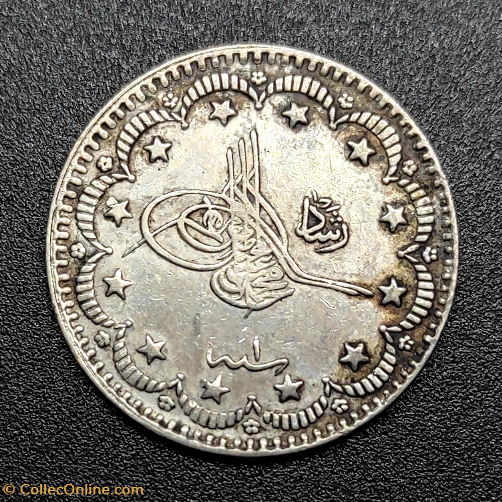 Mehmed V. Konstantiniye K5 1327/1 coins european medieval to ottoman empire mehmed v konstantiniye k5 1327 1